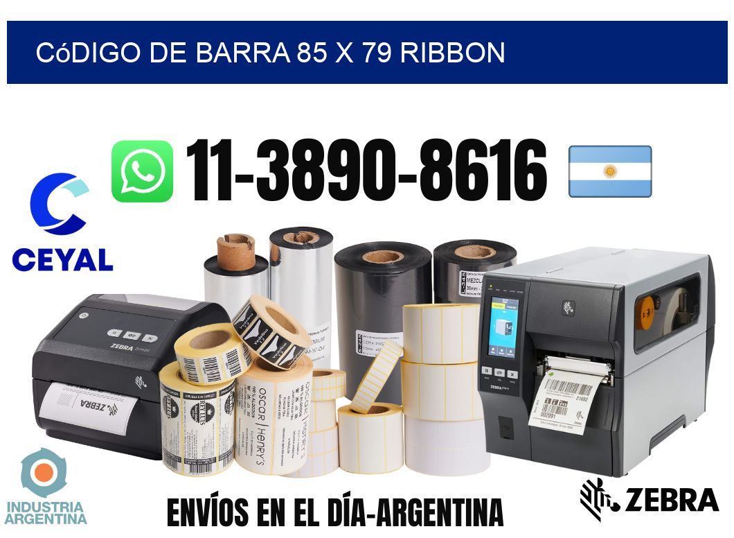 código de barra 85 x 79 ribbon