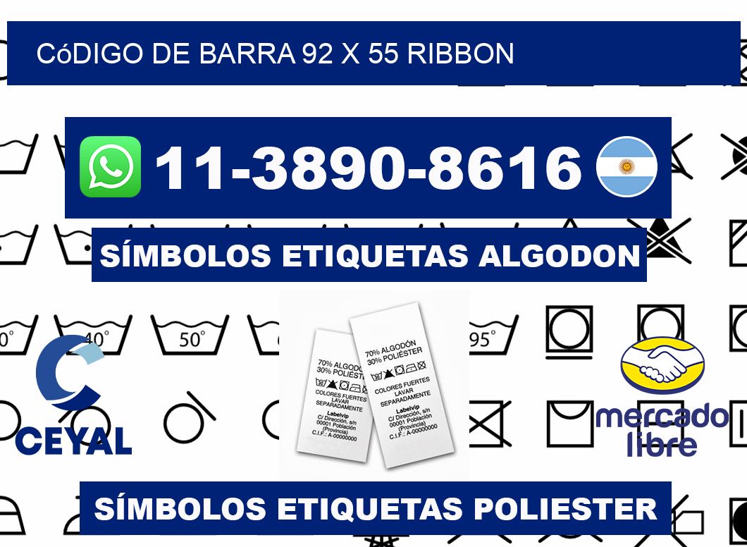 código de barra 92 x 55 ribbon