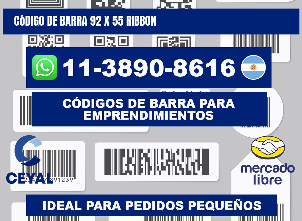 código de barra 92 x 55 ribbon