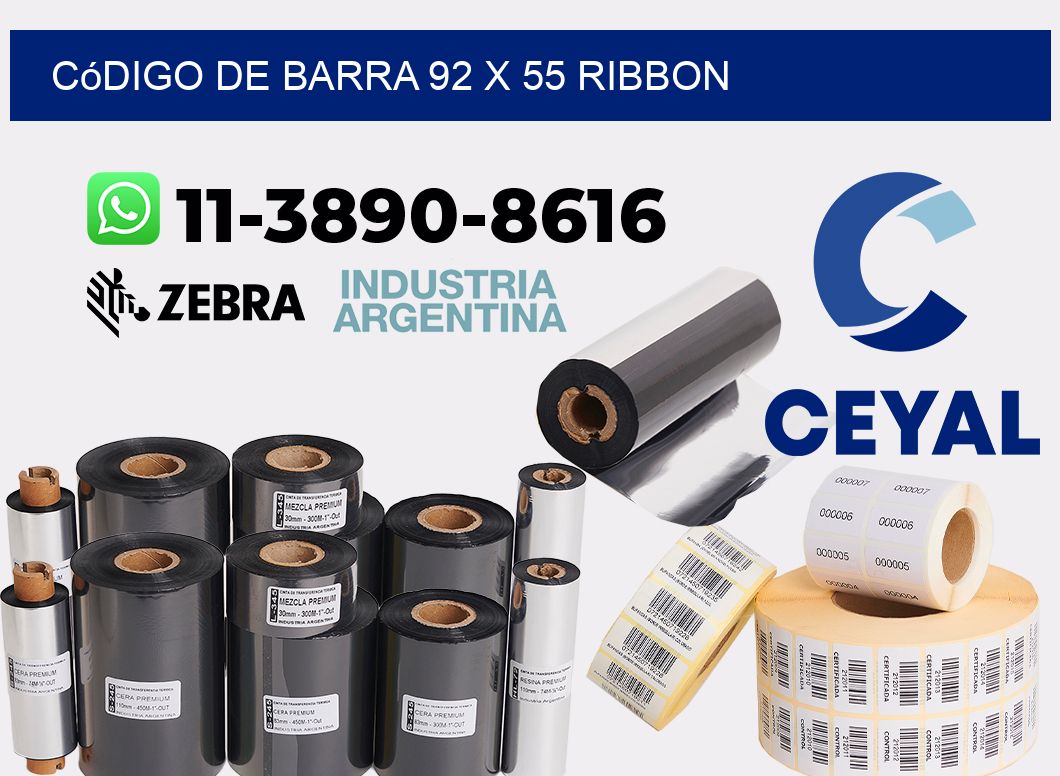 código de barra 92 x 55 ribbon