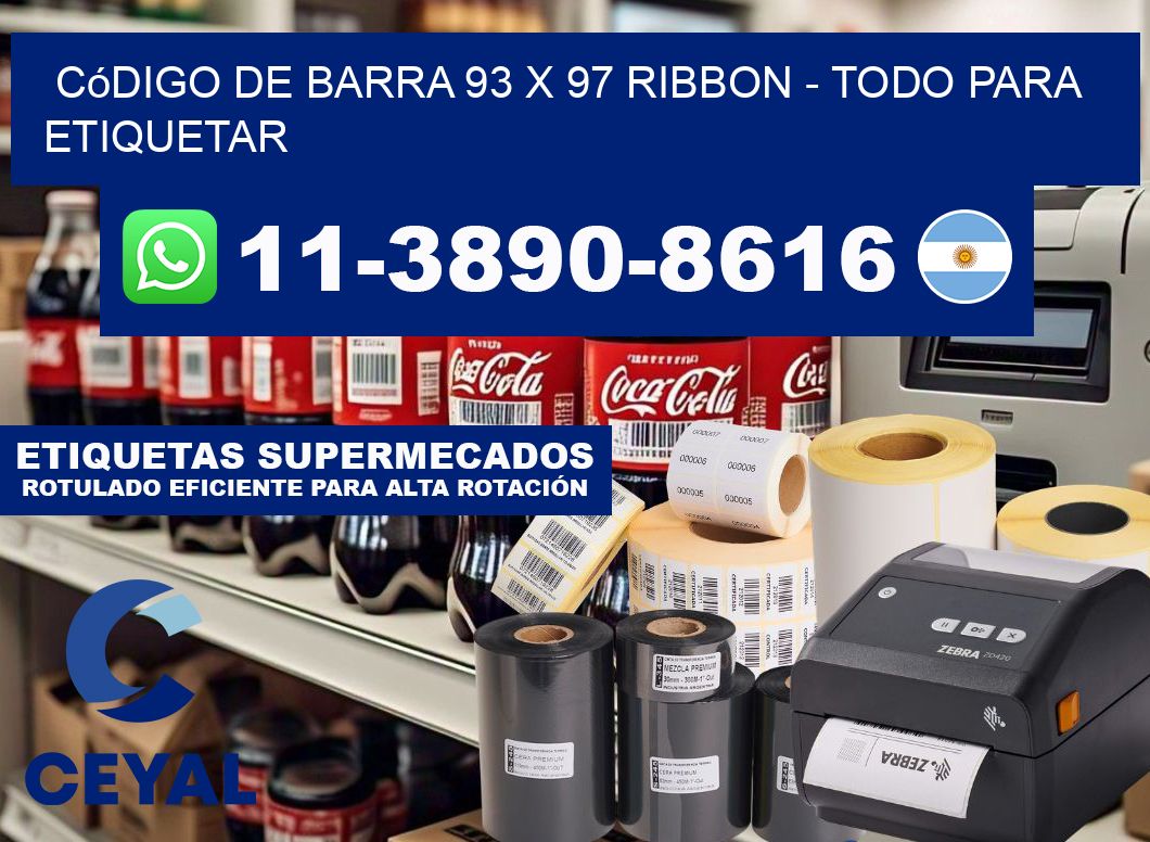 código de barra 93 x 97 ribbon - Todo para Etiquetar