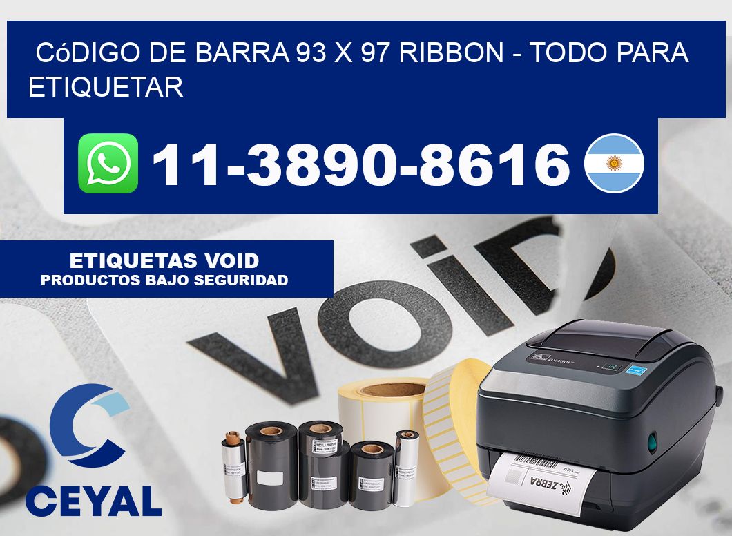 código de barra 93 x 97 ribbon - Todo para Etiquetar