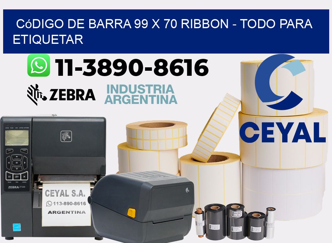 código de barra 99 x 70 ribbon - Todo para Etiquetar