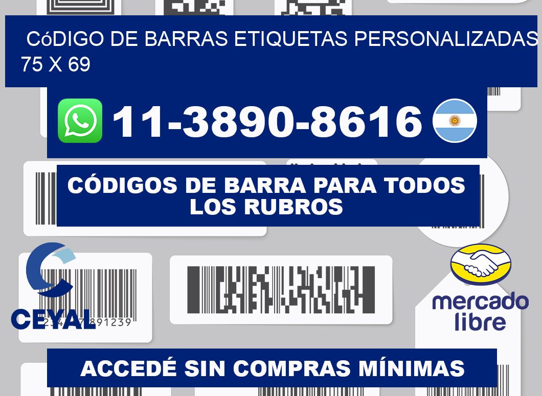 código de barras etiquetas personalizadas 75 x 69