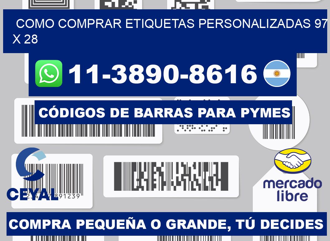 como comprar etiquetas personalizadas 97 x 28