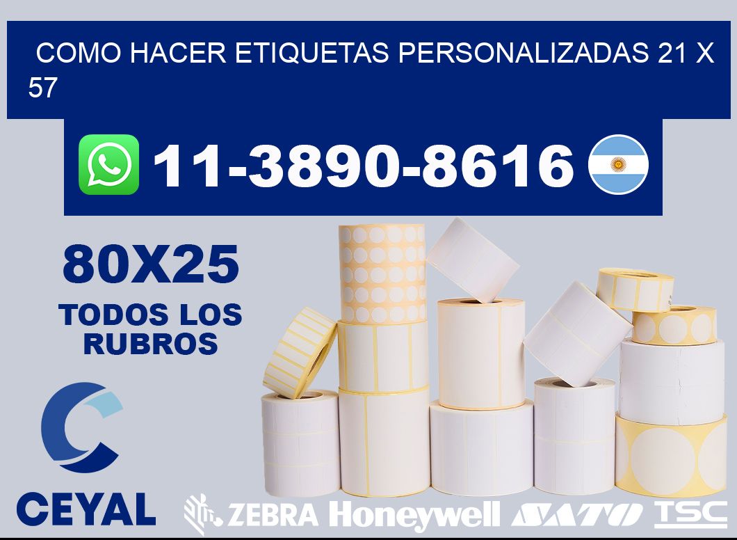 como hacer etiquetas personalizadas 21 x 57