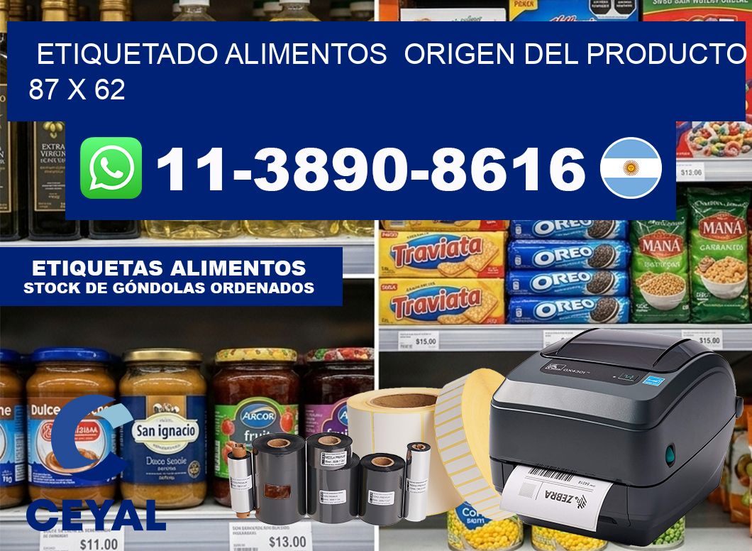 etiquetado alimentos  Origen del producto 87 x 62