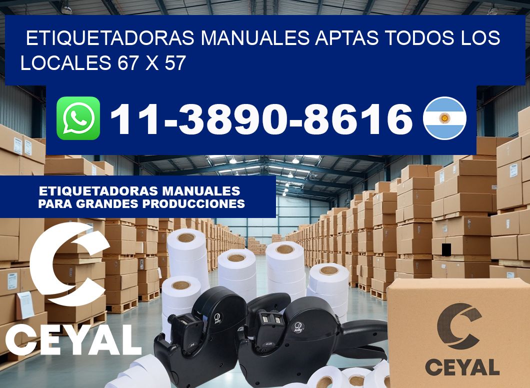 etiquetadoras manuales aptas todos los locales 67 x 57