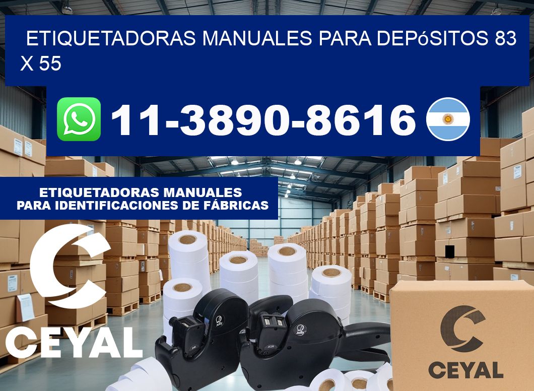 etiquetadoras manuales para depósitos 83 x 55