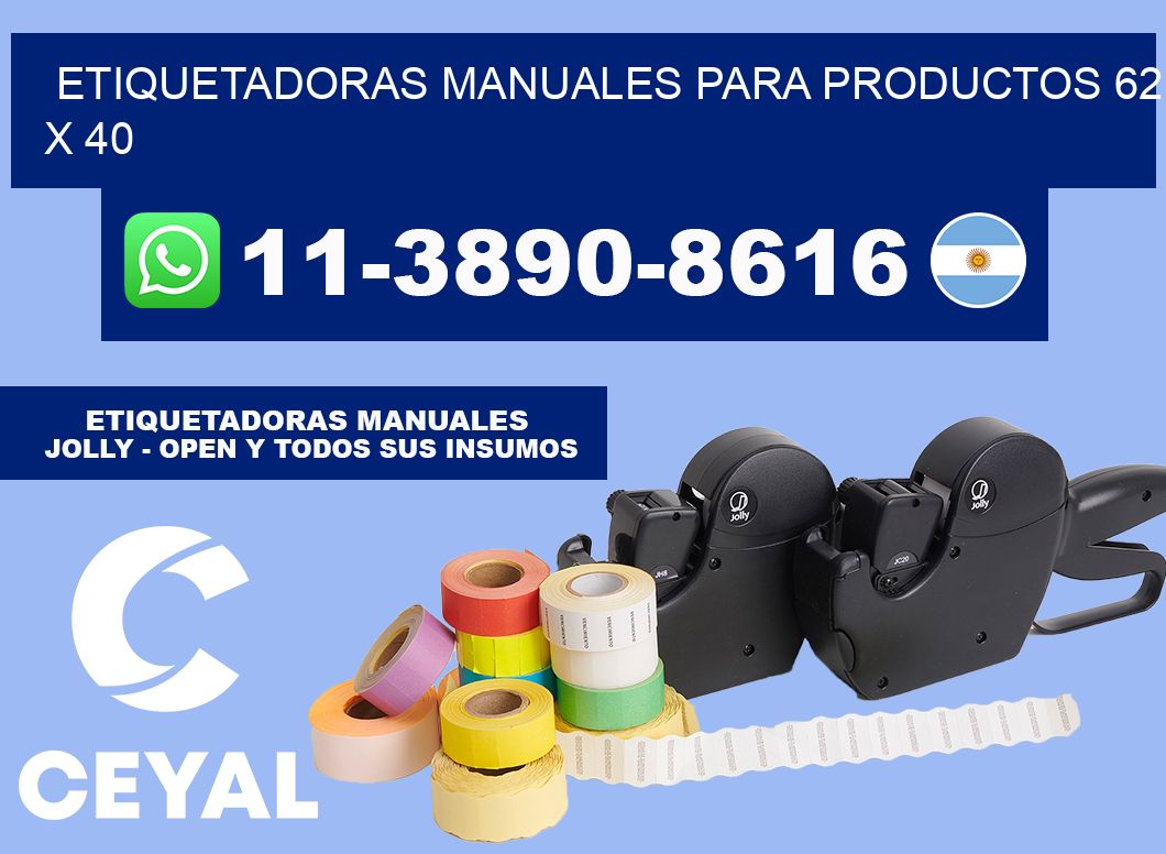 etiquetadoras manuales para productos 62 x 40