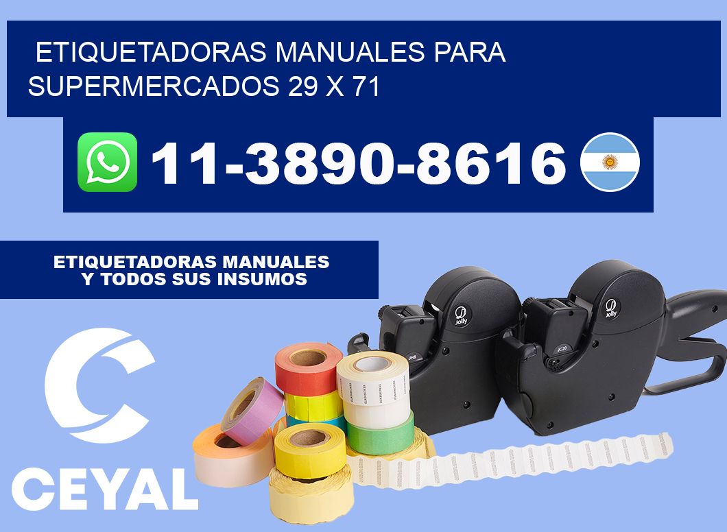 etiquetadoras manuales para supermercados 29 x 71