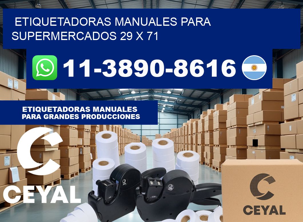 etiquetadoras manuales para supermercados 29 x 71