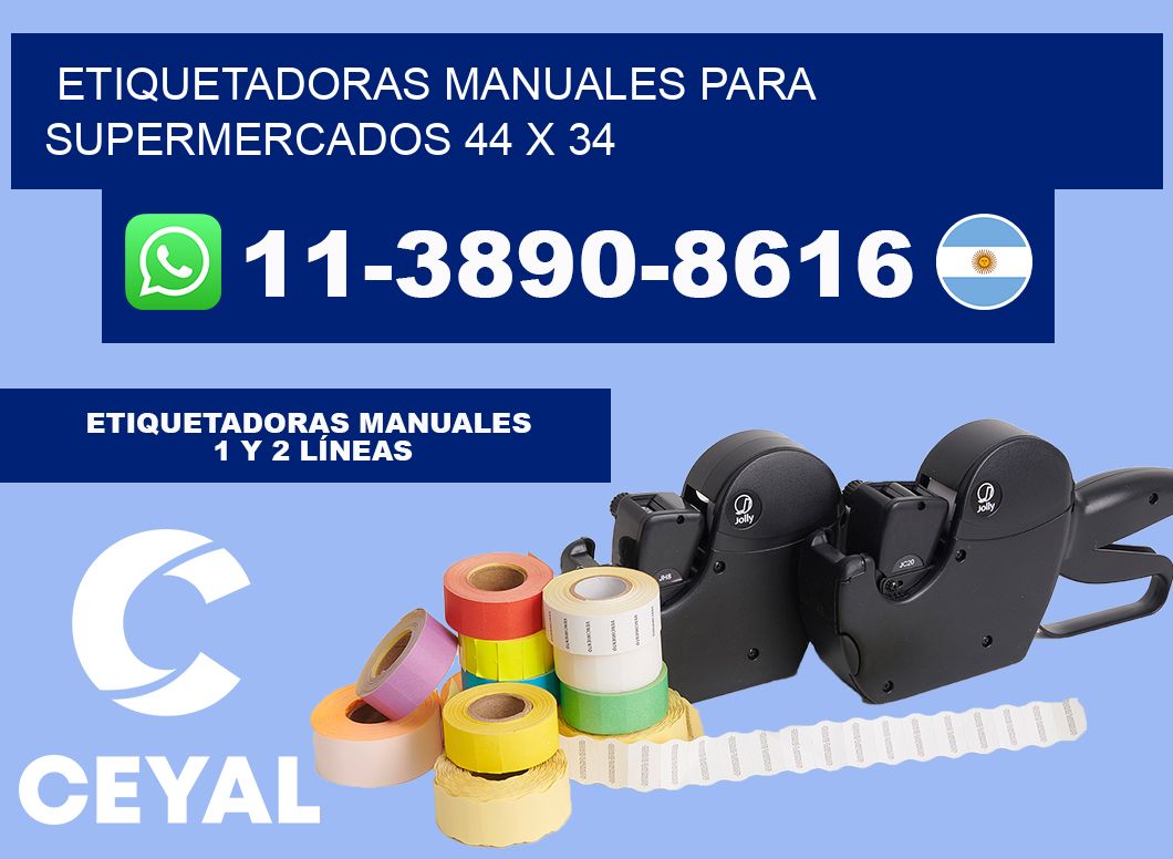etiquetadoras manuales para supermercados 44 x 34