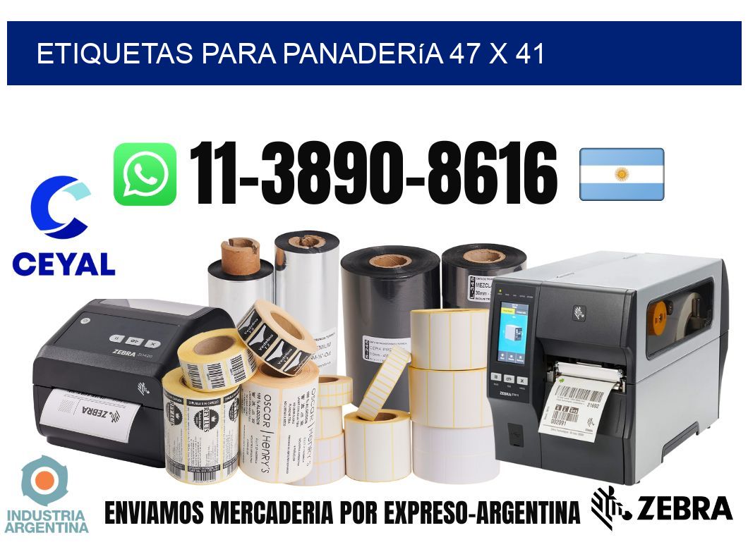 etiquetas para Panadería 47 x 41