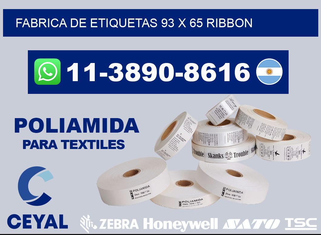 fabrica de etiquetas 93 x 65 ribbon