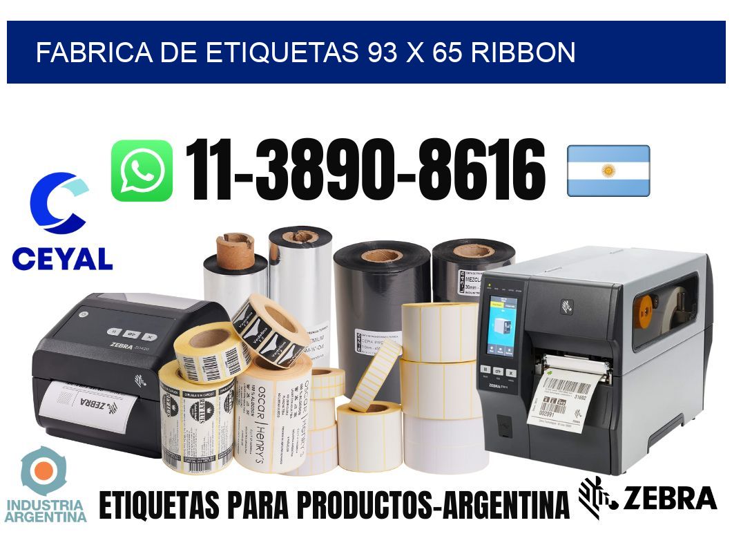 fabrica de etiquetas 93 x 65 ribbon