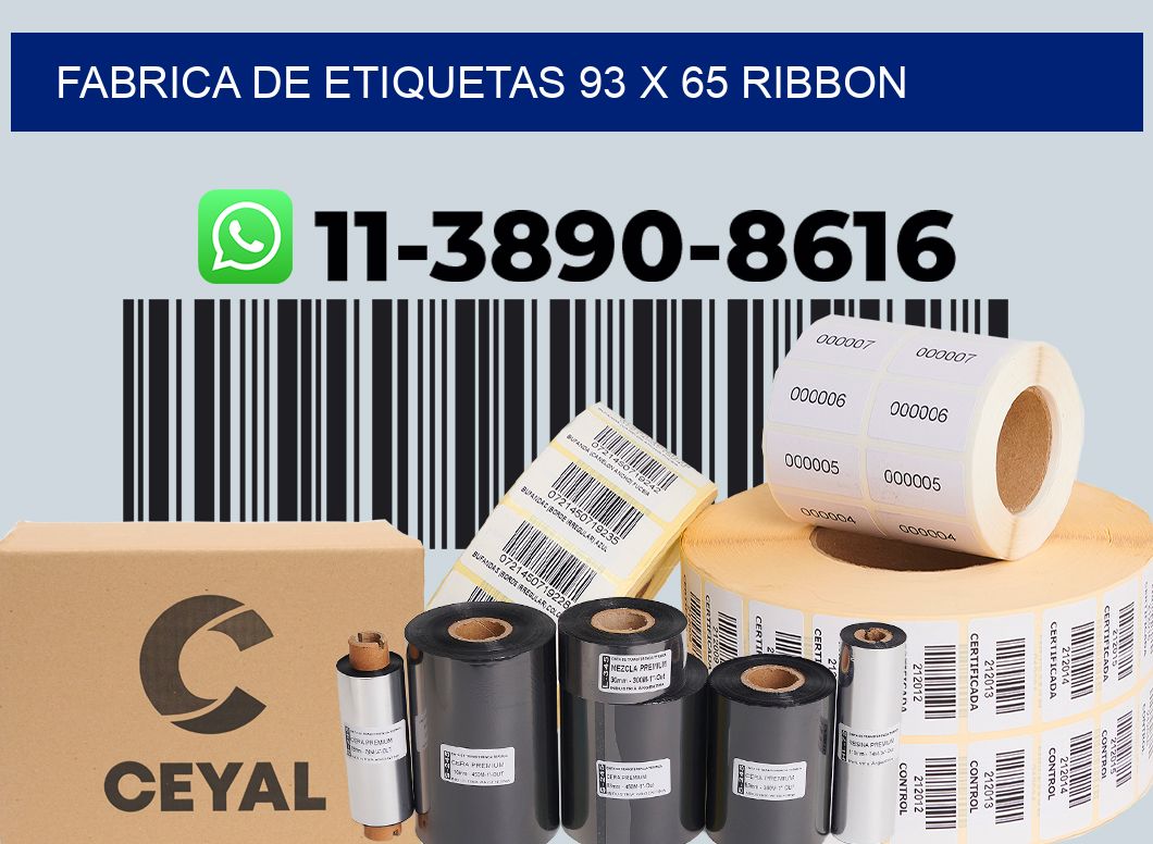fabrica de etiquetas 93 x 65 ribbon