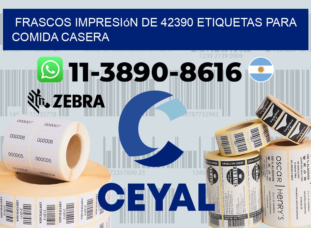 frascos impresión de 42390 etiquetas para comida casera