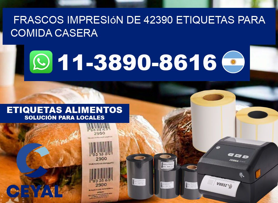 frascos impresión de 42390 etiquetas para comida casera