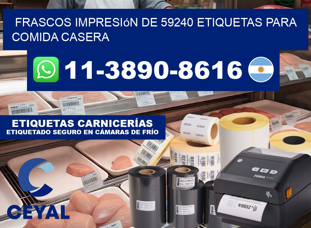 frascos impresión de 59240 etiquetas para comida casera