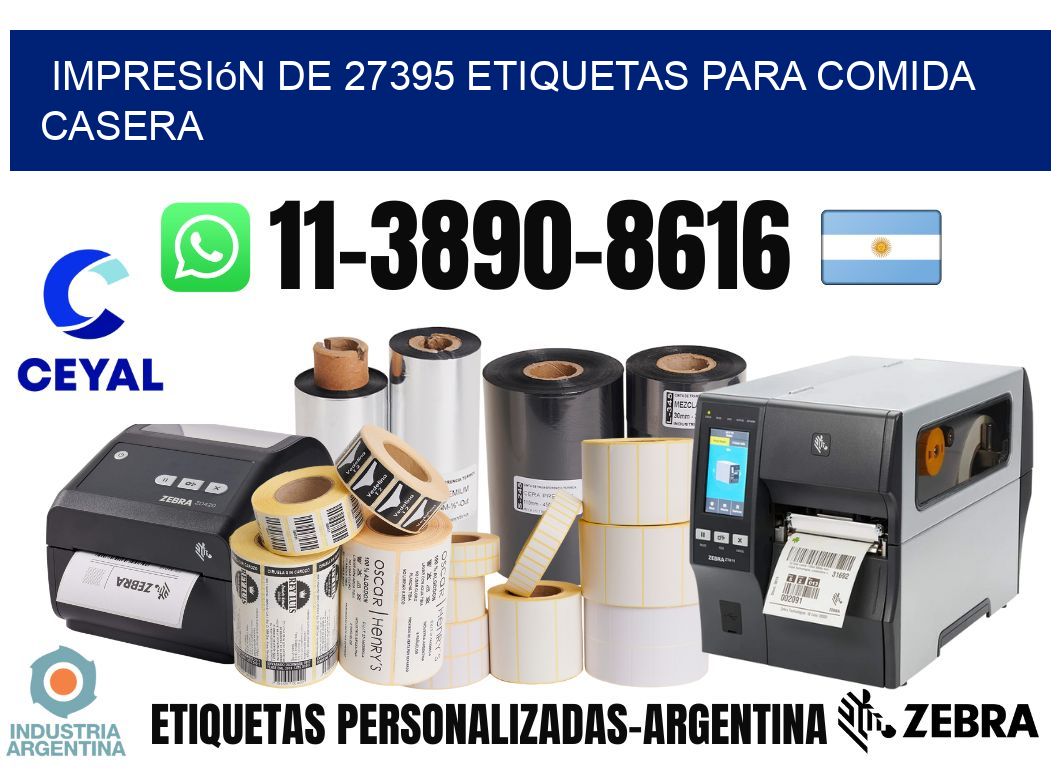 impresión de 27395 etiquetas para comida casera