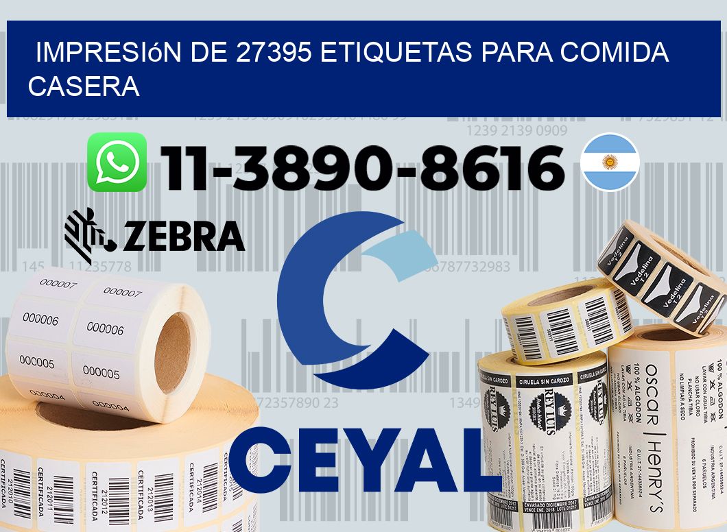 impresión de 27395 etiquetas para comida casera