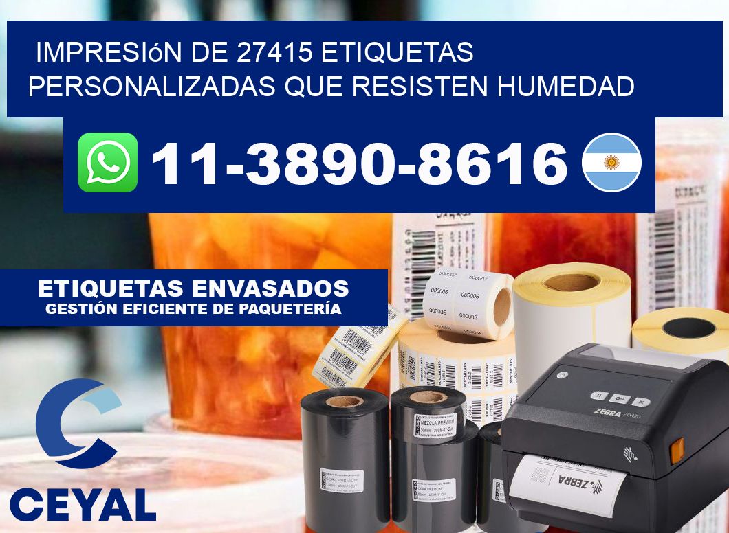 impresión de 27415 etiquetas personalizadas que resisten humedad