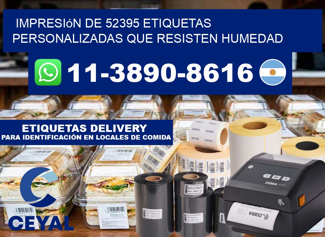 impresión de 52395 etiquetas personalizadas que resisten humedad