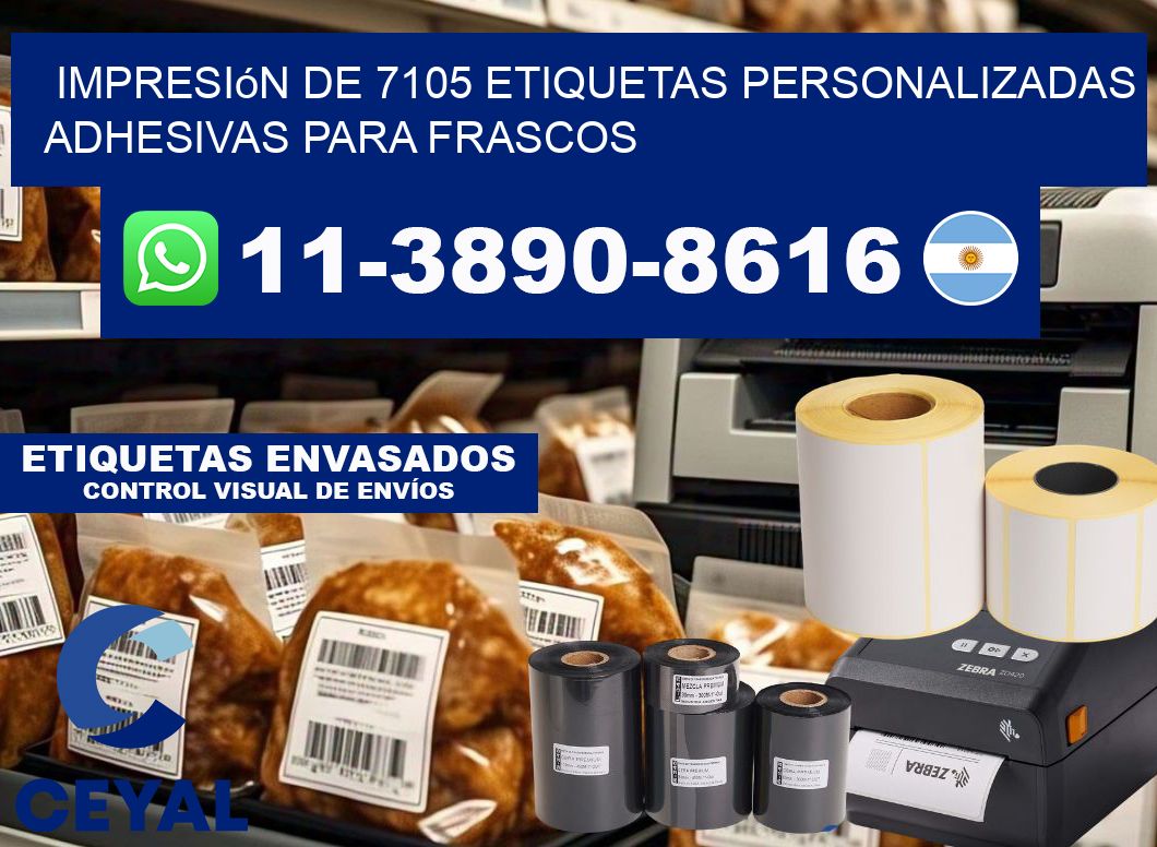 impresión de 7105 etiquetas personalizadas adhesivas para frascos
