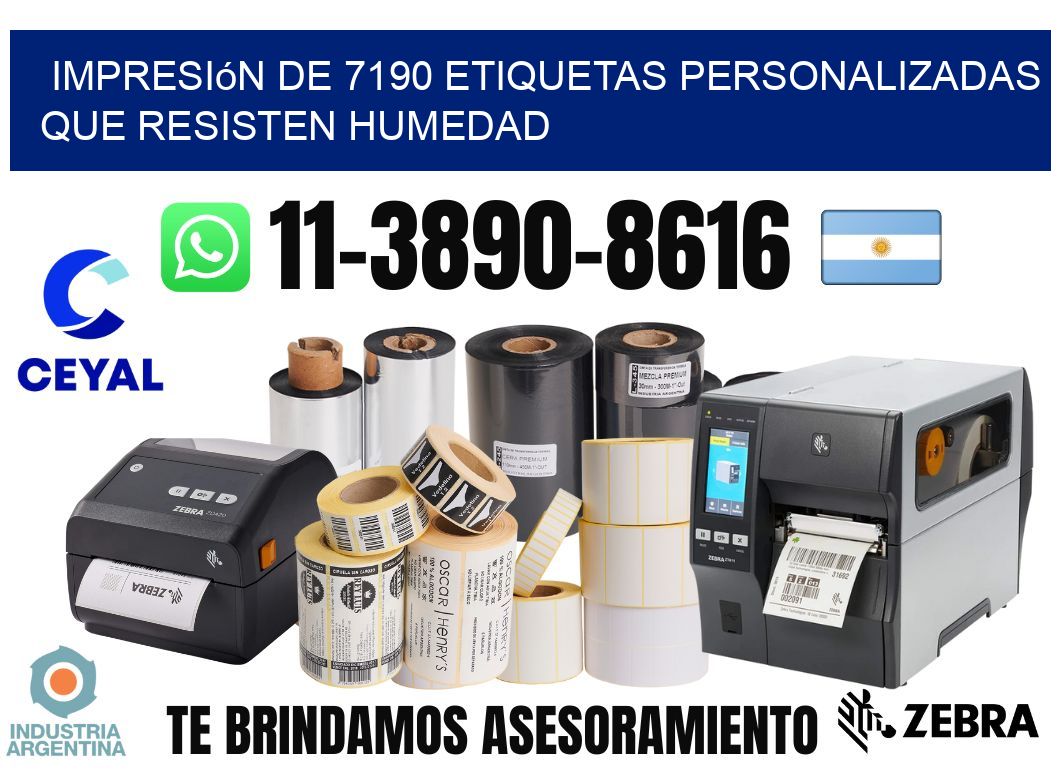impresión de 7190 etiquetas personalizadas que resisten humedad