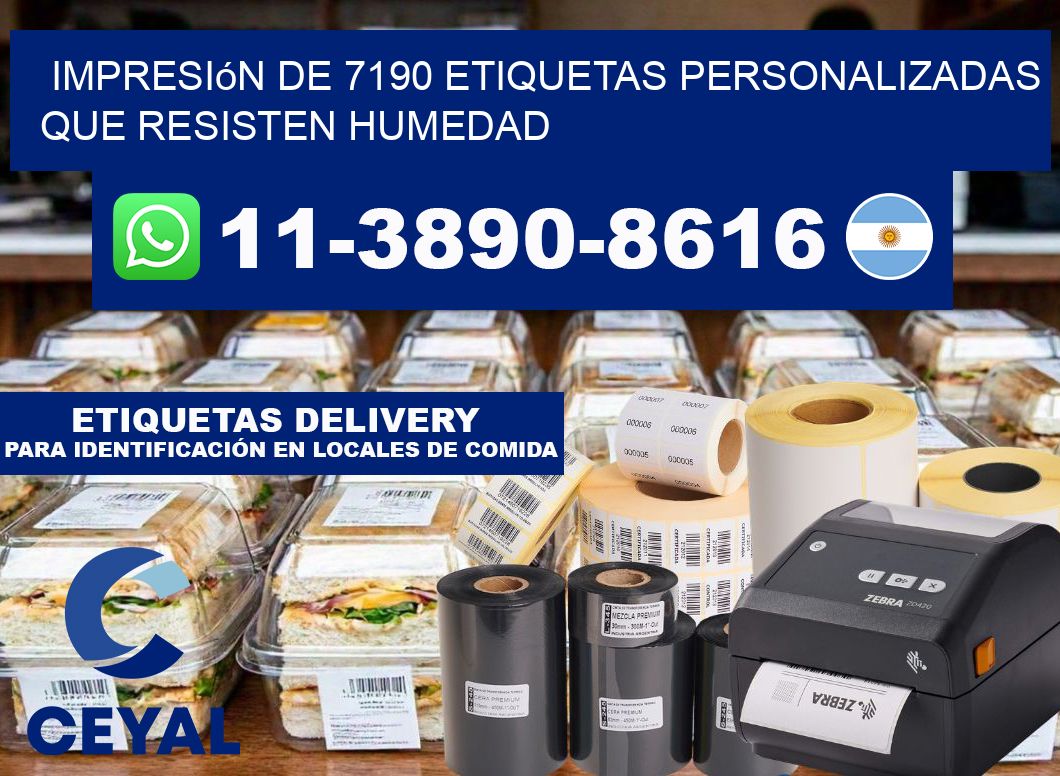 impresión de 7190 etiquetas personalizadas que resisten humedad