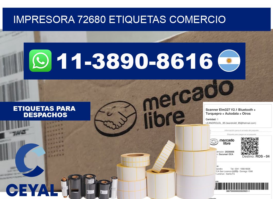 impresora 72680 etiquetas comercio