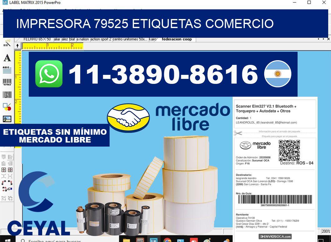 impresora 79525 etiquetas comercio