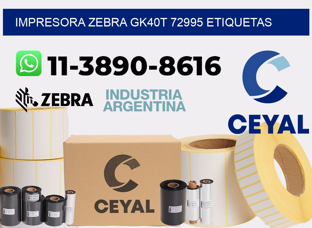 impresora zebra gk40t 72995 etiquetas