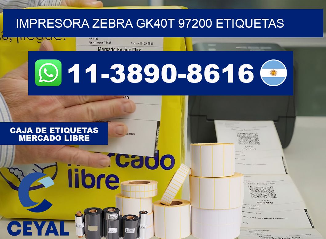 impresora zebra gk40t 97200 etiquetas