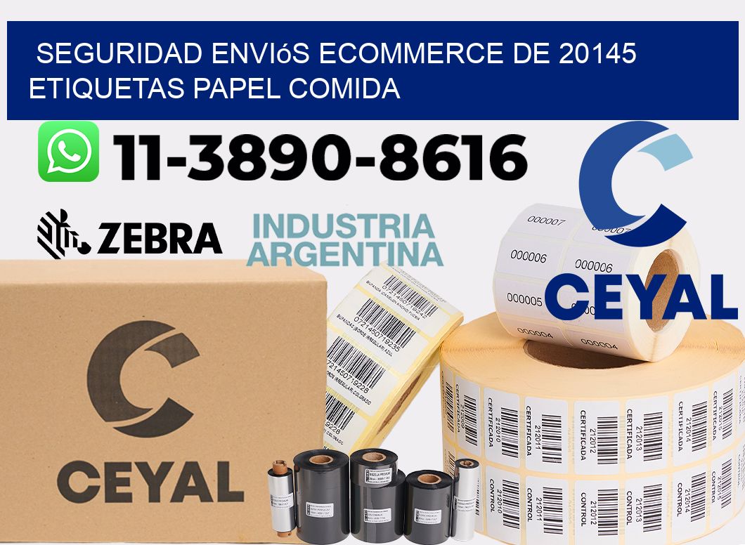 seguridad enviós ecommerce de 20145 etiquetas papel comida