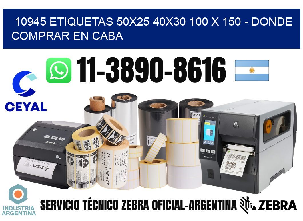 10945 etiquetas 50x25 40x30 100 x 150 - Donde Comprar en Caba