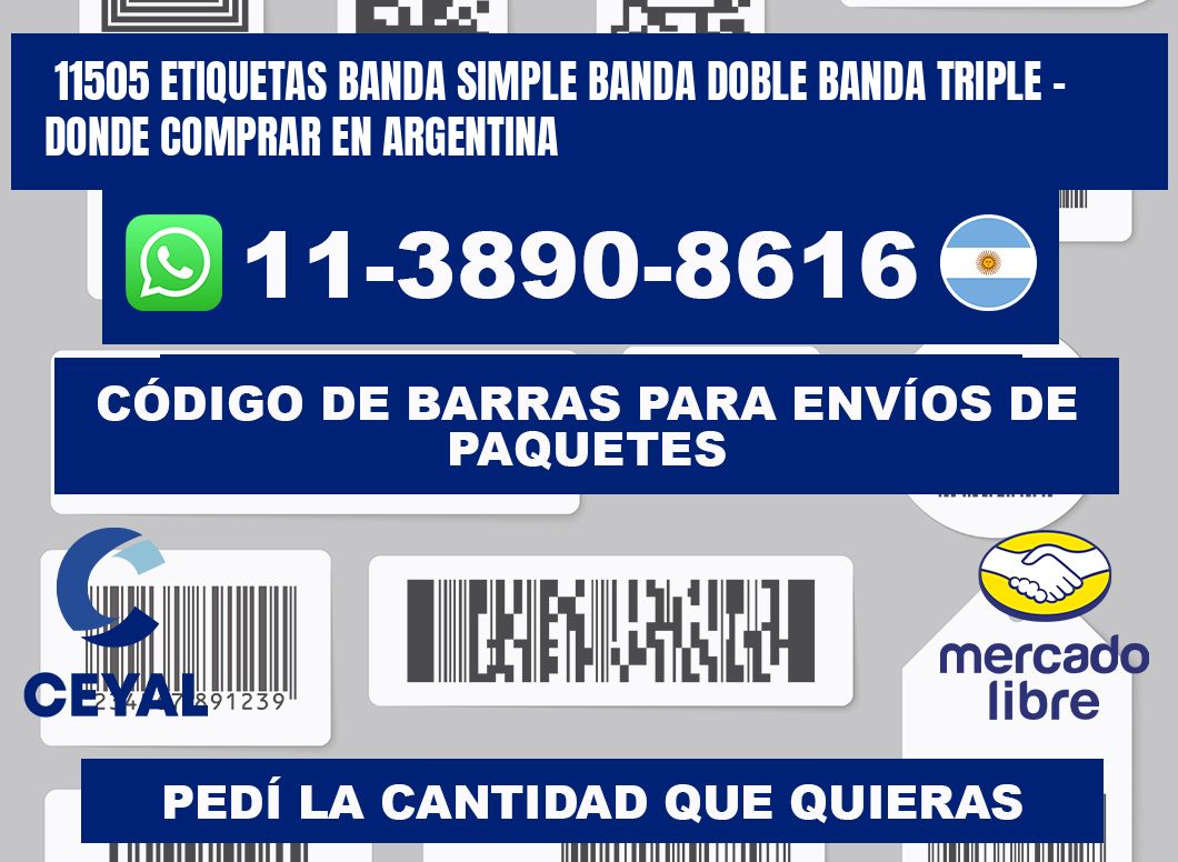 11505 etiquetas banda simple banda doble banda triple - Donde Comprar en Argentina