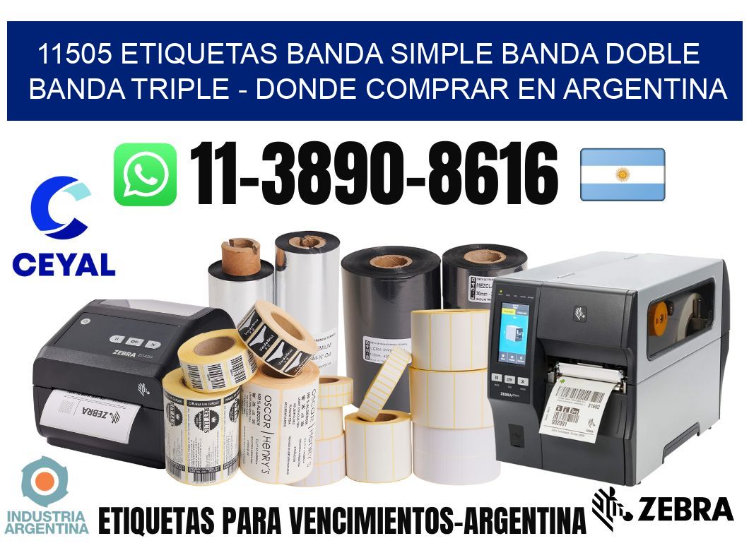 11505 etiquetas banda simple banda doble banda triple - Donde Comprar en Argentina