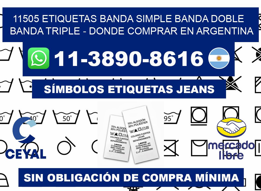 11505 etiquetas banda simple banda doble banda triple - Donde Comprar en Argentina