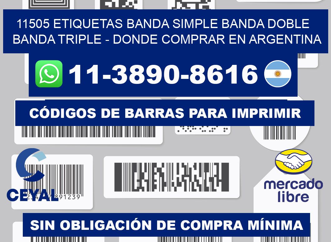 11505 etiquetas banda simple banda doble banda triple - Donde Comprar en Argentina