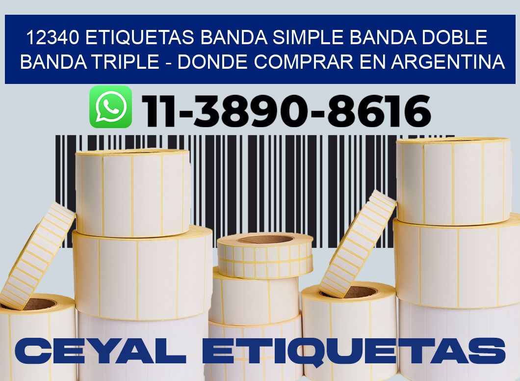 12340 etiquetas banda simple banda doble banda triple - Donde Comprar en Argentina