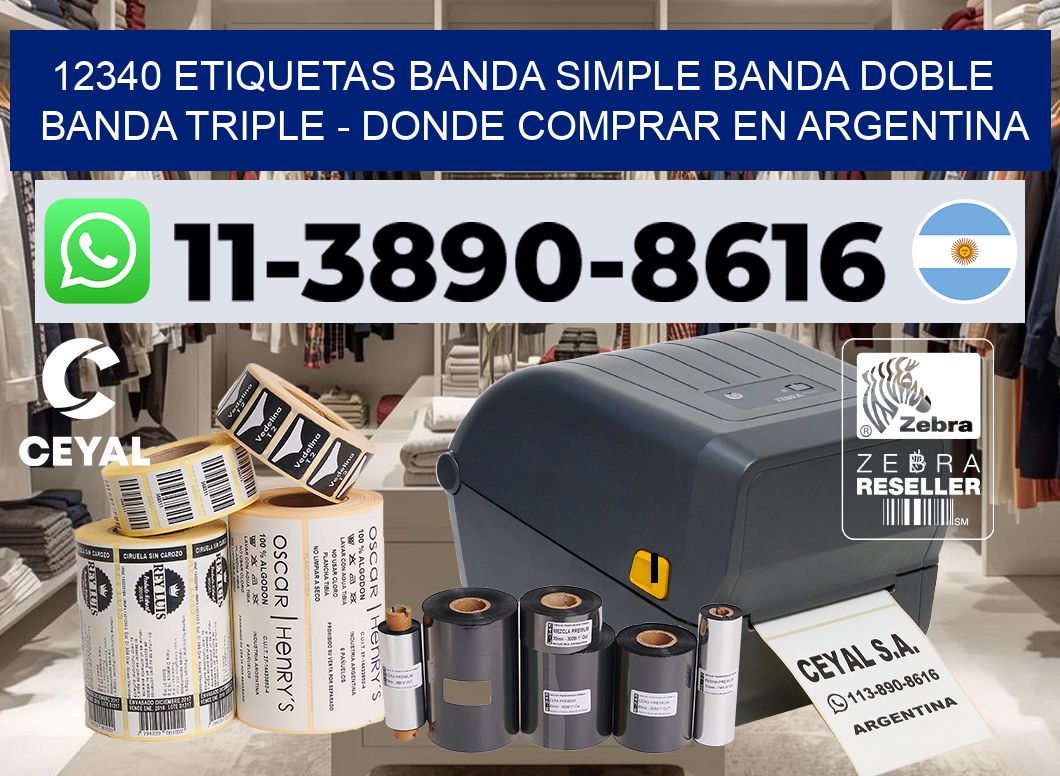 12340 etiquetas banda simple banda doble banda triple – Donde Comprar en Argentina