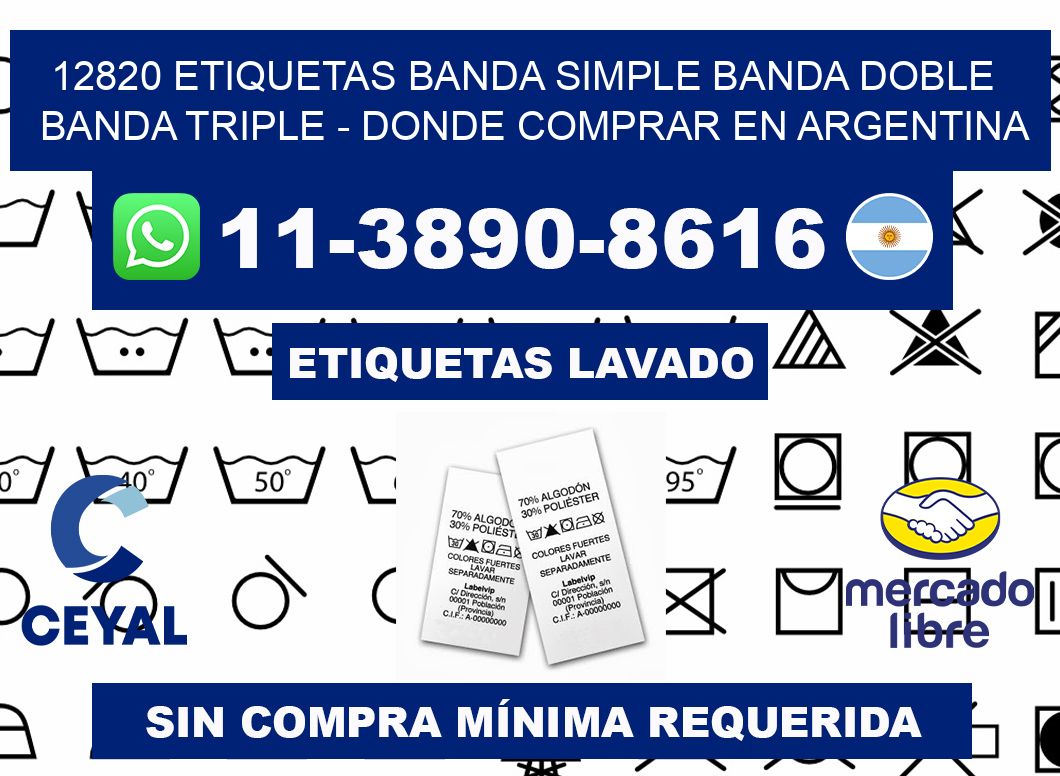 12820 etiquetas banda simple banda doble banda triple - Donde Comprar en Argentina