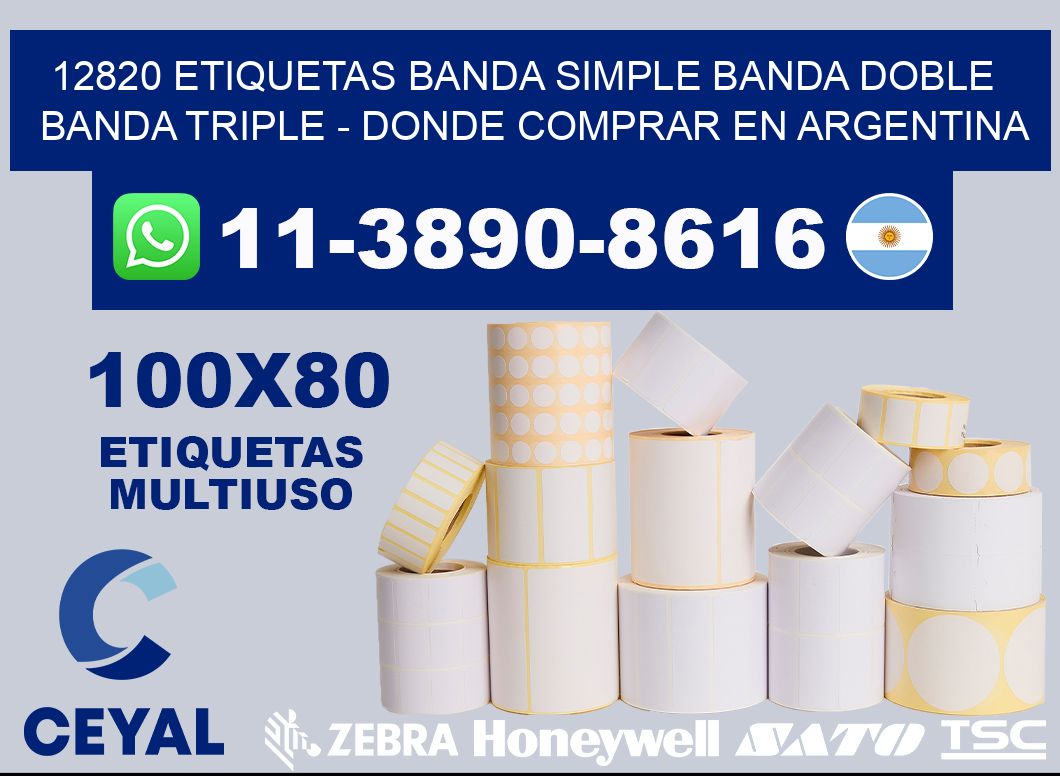12820 etiquetas banda simple banda doble banda triple - Donde Comprar en Argentina