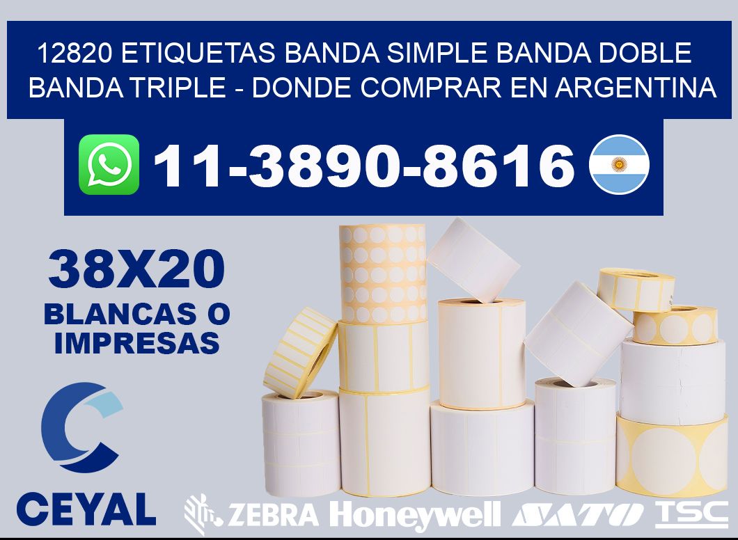 12820 etiquetas banda simple banda doble banda triple - Donde Comprar en Argentina