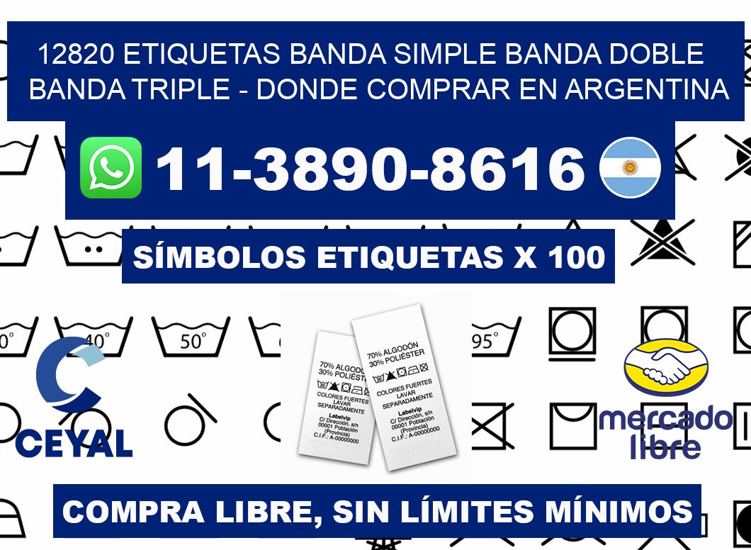12820 etiquetas banda simple banda doble banda triple - Donde Comprar en Argentina