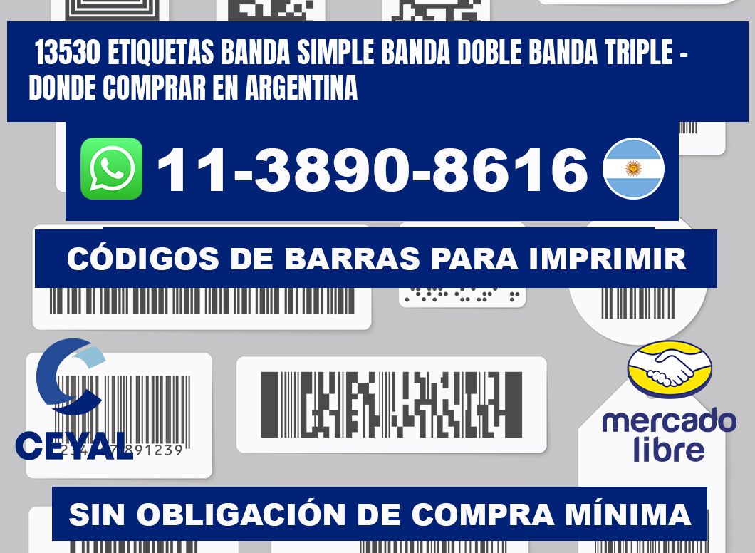 13530 etiquetas banda simple banda doble banda triple - Donde Comprar en Argentina