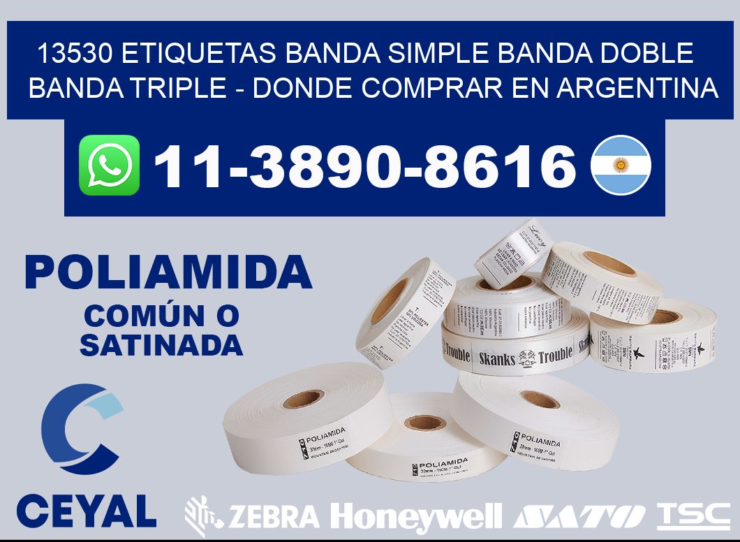 13530 etiquetas banda simple banda doble banda triple - Donde Comprar en Argentina