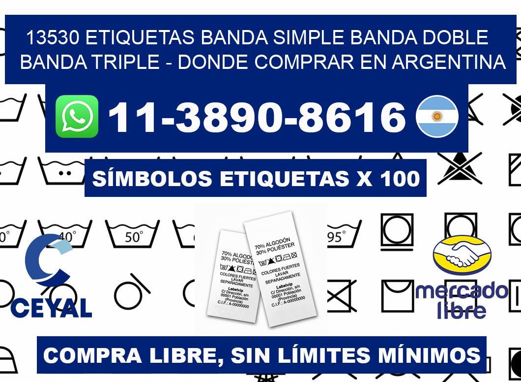 13530 etiquetas banda simple banda doble banda triple - Donde Comprar en Argentina